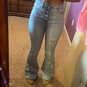 FASHION NOVA size 27 distressed BOOTCUT jeans! Perfect condition!